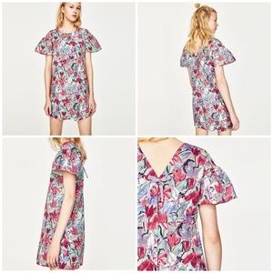 Zara Trafaluc Collection Shift Floral Print Dress